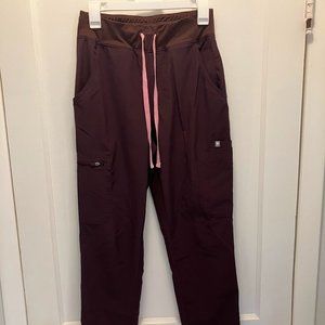 Figs High Waisted Yola Scrub Pant--Dark Fig FreeX, Small